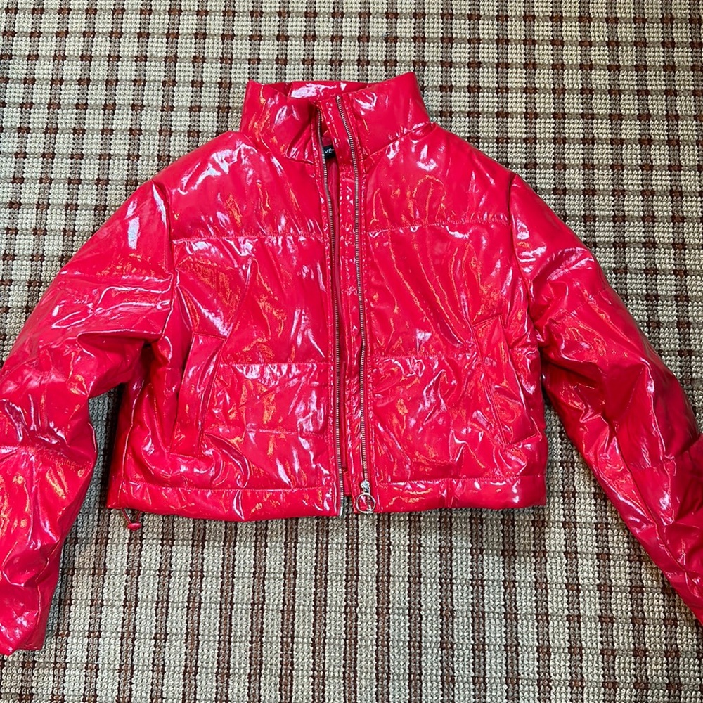 Red Metallic Love Tree Jacket